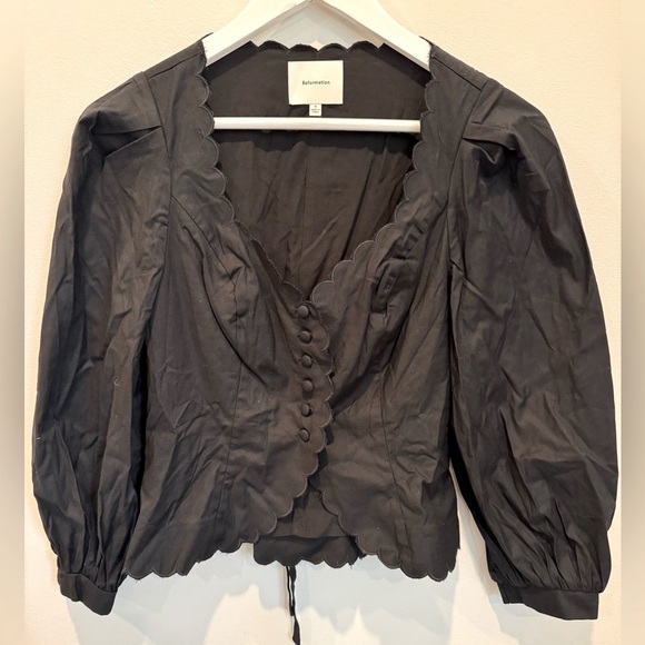 REFORMATION Eliana top- size 4 black - Picture 7 of 13